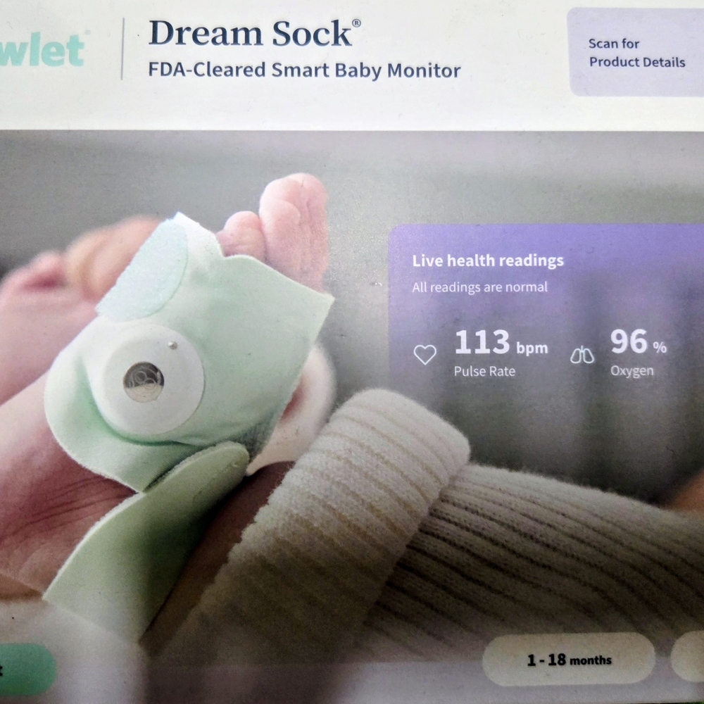 Owlet Smart Baby Monitor Sock - Light Green